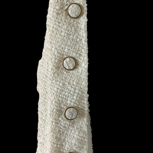 Zara NWT Off White Boucle’ Sleeveless Fully Lined Fit & Flare Mini Dress Sz. XS - Picture 6 of 16